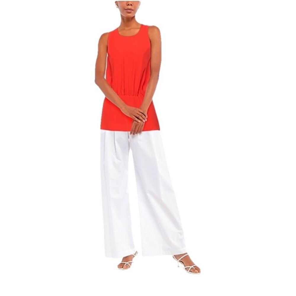 Aspesi Silk Blouson Tank Top Coral Orange Size 2 | IT 42 NWT